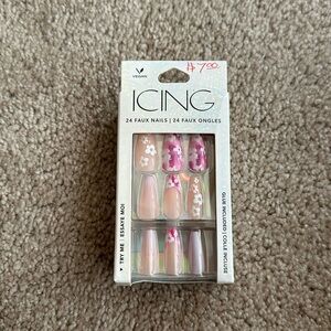 Cute nails in the brand icing